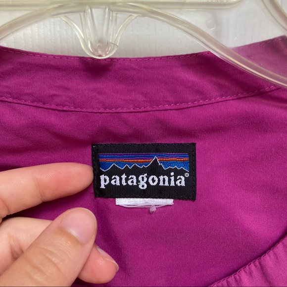 Patagonia womens l magenta sun shelter upf 40 short casual dress summer - Picture 3 of 4